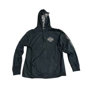 Harley Davidson Wounded Warrior Project Zip up Hoodie SZ XL Motorcycle Military